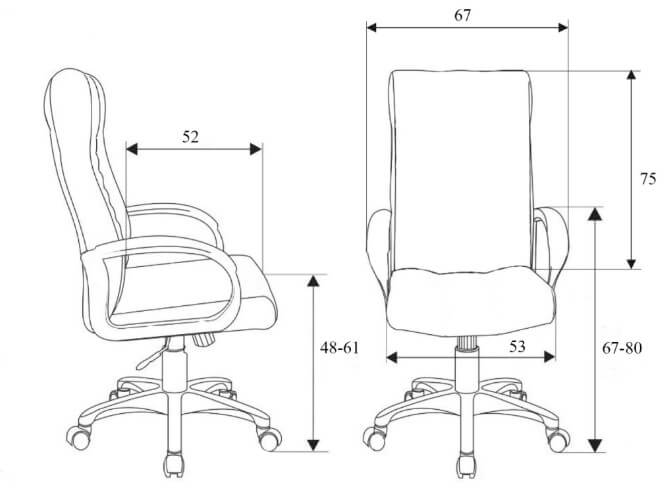 Схема и размеры кресла Балатон - Мебель от производителя AliterStyle